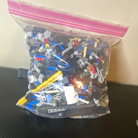 2+ pounds of LEGO Technic Bulk Lot Mixed Parts & Pieces Multicolor Plastic Bag