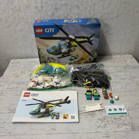 Lego City Set #60405 Emergency Rescue Helicopter ~ W/ Instructions 100% Complete