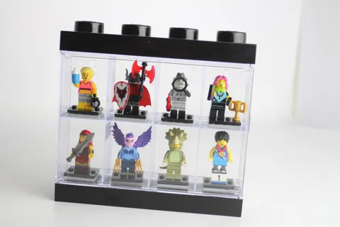 Lego Minifigures Display Case with 8 Figures Black Display Case Showcase