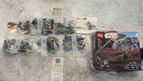 SEALED BAGS, FOUND UNDER SHELF AT TARGET LEGO 75338 Ambush on Ferrix 100% comp