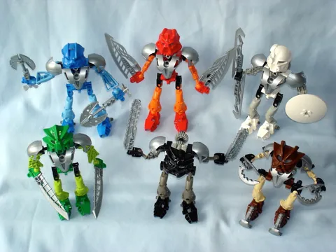 2002 Lego Bionicle ORIGINAL TOA NUVA - Complete Mata Nui set of 6 (8566 - 8572)