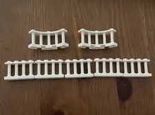 x7 Lego Fence 1x4x2 Spindled w/ 2 Studs, 4x4x2 Quarter Round Spindled w/ 3 Studs