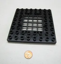 LEGO Duplo BLACK TRAP DOOR BLACK GRID 8x8 KNIGHT CASTLE Building #51705 51706