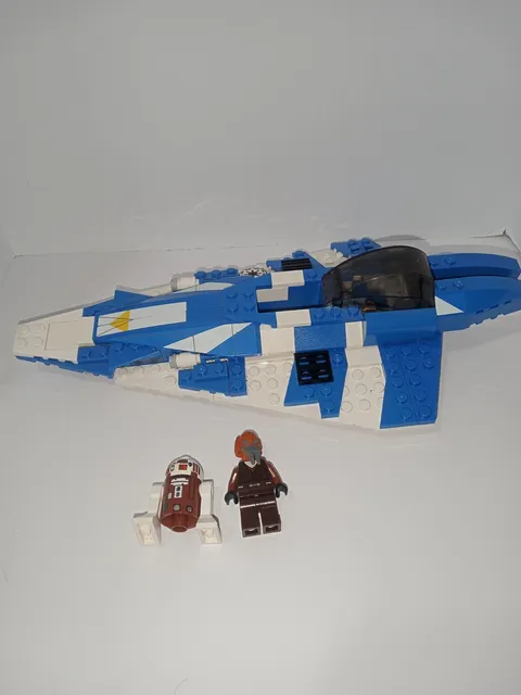 LEGO Star Wars Plo Koon Jedi Starfighter 8093 99% Complete! READ DESCRIPTION!!!