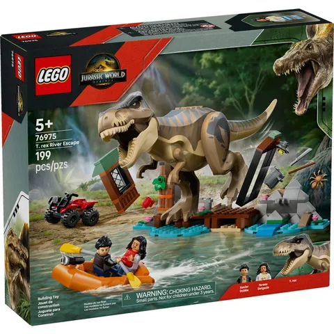 LEGO  76975 Jurassic World T. Rex River Escape Dinosaur Set Kit Park New Sealed