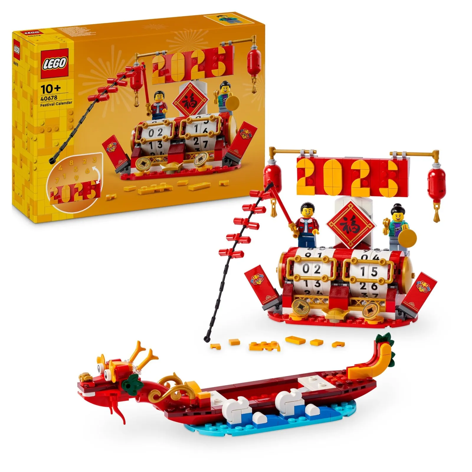LEGO Festivalkalender Nieuw Maanjaar Speelgoed voor 10 jaar en Ouder, Decoratie