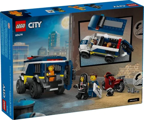 LEGO City Prisoner Transporter - Toy Truck Building Set with Motorcycle, 3 Mini...