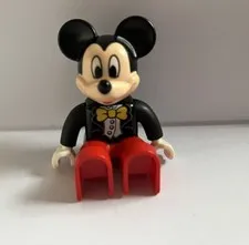 Lego Duplo Mickey Mouse Figure 3" Tall Tuxedo Yellow Bow Tie