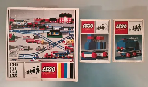 Lego Lot 3 Only Manual, Instructions, 60s, Train, Tracks