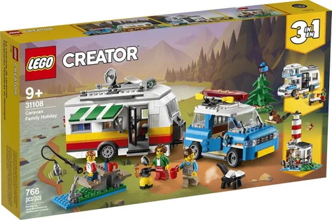 LEGO Creator 3in1 31108 Caravan Family Holiday Camping Set 766pcs