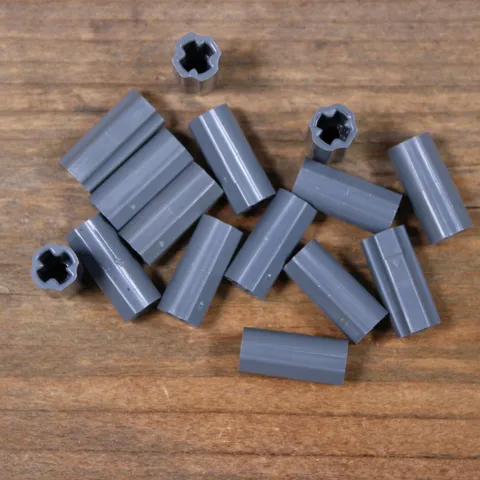 LEGO 6538c 59443 Dark Bluish Gray Technic, Axle Connector 2L Smooth Qty 15
