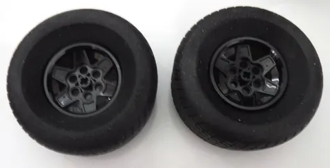 Lego Tire 18450 81.6x44 And Wheel 56908 x2, From Batman sets, New