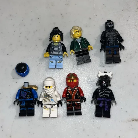 LEGO NINJAGO Minifigure Lot 6 Assorted Characters Plastic Ninjas