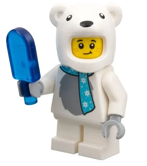 NEW LEGO Polar Bear Costume Kid Minifigure  60475 Holiday Advent Sealed
