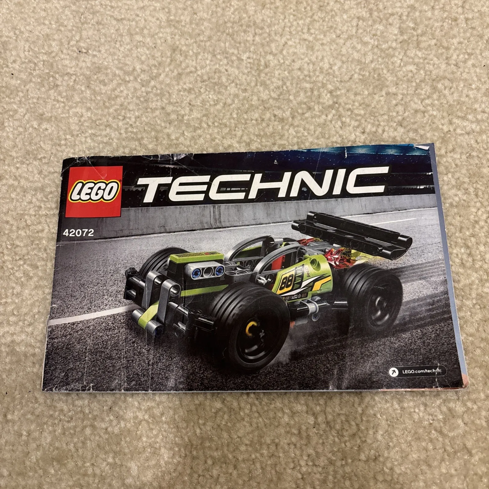 LEGO Technic 42072 Whack! Toy Car Racer Set Instruction Manual Booklet