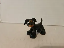 Lego Duplo Black Dog Puppy Figure Pet Animal Replacement Minifigure Miniature