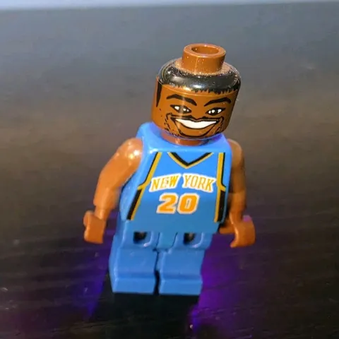 LEGO NBA 2003 Allan Houston Knicks Minifigure Blue Jersey #20