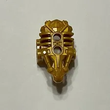 LEGO Bionicle Armor Uniter Pin Holes Front and Side 24191 Pearl Gold