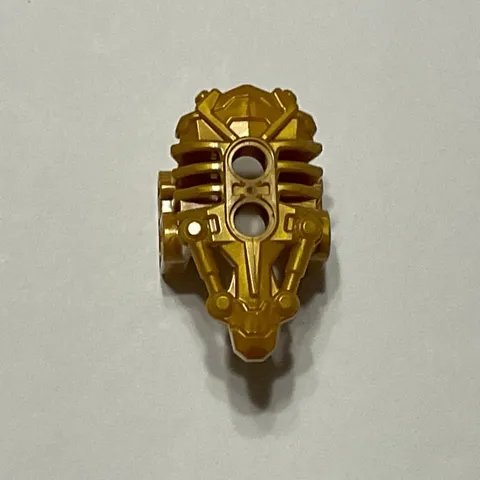 LEGO Bionicle Armor Uniter Pin Holes Front and Side 24191 Pearl Gold