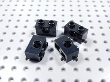 LEGO Lot of 4 Black 1x2 Technic Bricks w/ Hole BR