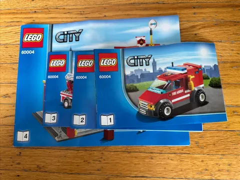 LEGO City 60004 Fire Station instruction  Manuals Books 1-4