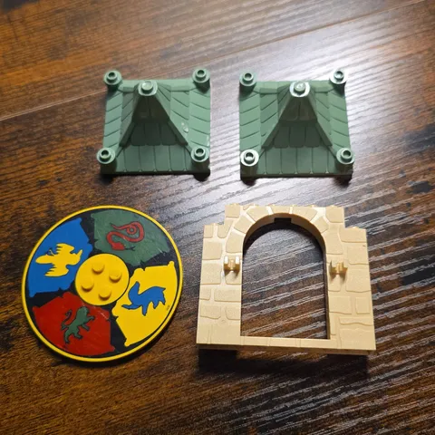 ​LEGO Harry Potter Hogwarts Castle Replacement Parts Lot - Sand Green Roofs &...