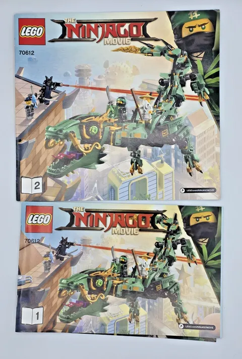 Lego 70612 Ninjago Green Ninja Mech Dragon Instruction Manuals Only No Pieces