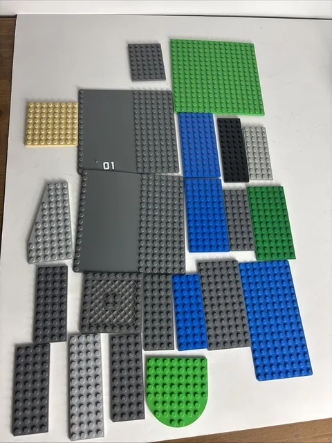 Lego baseplates lot 22 pieces In Assorted Colors