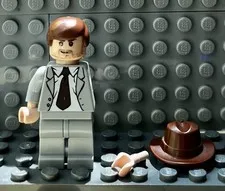LEGO® Minifigure Indiana Jones Gray Suit - iaj039 Venice Canal Chase 7197