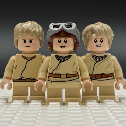 LEGO Star Wars Young Anakin Skywalker Minifigure Lot x3 sw0159 sw0640 sw1332