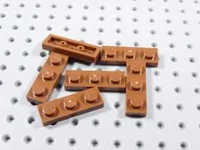 LEGO Lot of 6 Reddish Brown 1x3 Plates BA