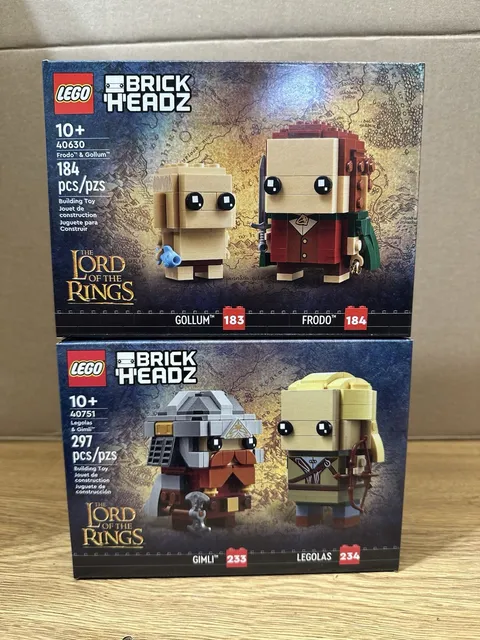Lord Of The Rings LEGO Brickheadz (Legolas/Gimli & Frodo/Gollum) : 40751 & 40630