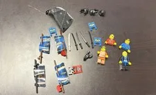 Vintage LEGO Ninja minifigure parts and pieces LOT with flags and accessories