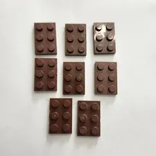 LEGO 3021 Reddish Brown Plate 2 x 3 8pcs