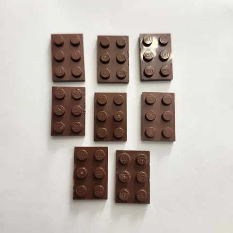 LEGO 3021 Reddish Brown Plate 2 x 3 8pcs