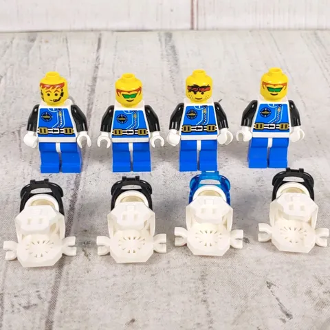 Lot 4 LEGO Aquazone Minifigures - Aquanaut 6175, 6195, 1822, 6125 Diver - Aqu001