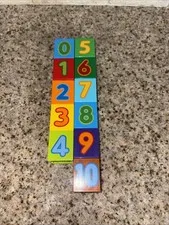 Lego Duplo Numbers Blocks Bricks 11 Pieces Lot Learn Counting Fun 0-10 2x2x2 E68