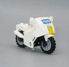 LEGO Motorcycle Police white for minifigures