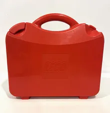 LEGO CLASSIC RED TRAVEL PORTABLE STORAGE BOX CARRY CASE W/ HANDLE & DIVIDER