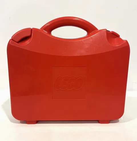 LEGO CLASSIC RED TRAVEL PORTABLE STORAGE BOX CARRY CASE W/ HANDLE & DIVIDER