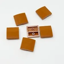 15068 LEGO Parts Slope Curved 2x2 No Studs DARK ORANGE (6)