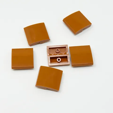 15068 LEGO Parts Slope Curved 2x2 No Studs DARK ORANGE (6)