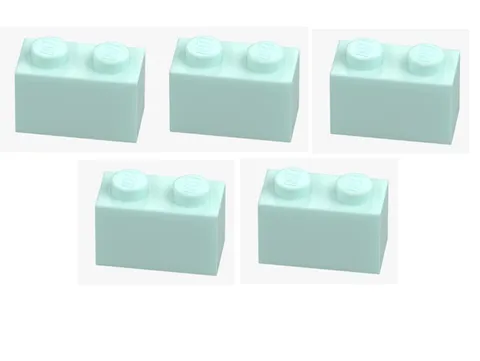 LEGO ® 5x brick 1x2 Aqua building block 6022032 3004 spare parts basic building block MOC NEW