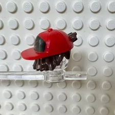 LEGO Minifigure, Hair Combo, Hair with Hat, Short Tousled Hair 65730pb01