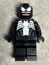 LEGO Marvel Venom Minifigure SH1028 White Teeth Parted Set 76309 Spider-Man