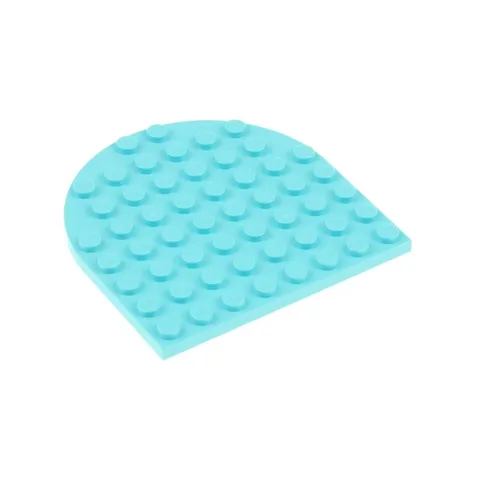 1x lego Construction Plate Half Round 8x8 Light Azure Blue Basic 6296050 41948