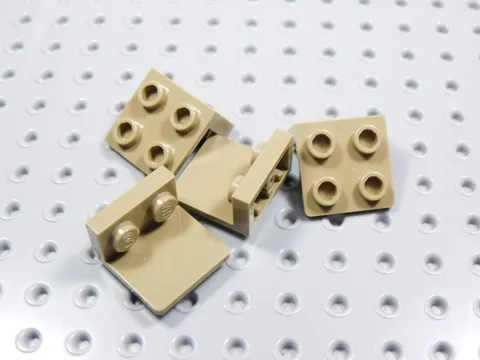LEGO Lot of 4 Dark Tan 1x2-2x2 Inverted Brackets BN