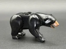 LEGO  Minifigure Animal Black Bear with Dark Tan Muzzle Pattern