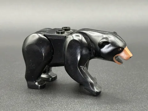 LEGO  Minifigure Animal Black Bear with Dark Tan Muzzle Pattern