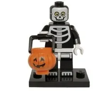 New Lego 14 Skeleton Guy Jack O' Lantern Halloween Costume 71010 (col14-11) (blk